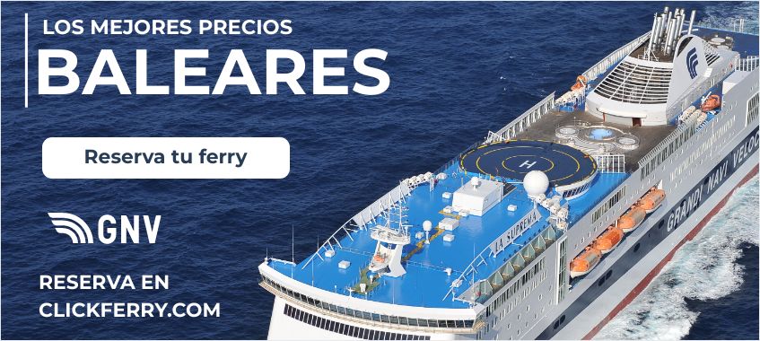 Imagen de Viaja a Baleares desde 15€. Ahorra en tu billete de ferry con Clickferry y GNV. 